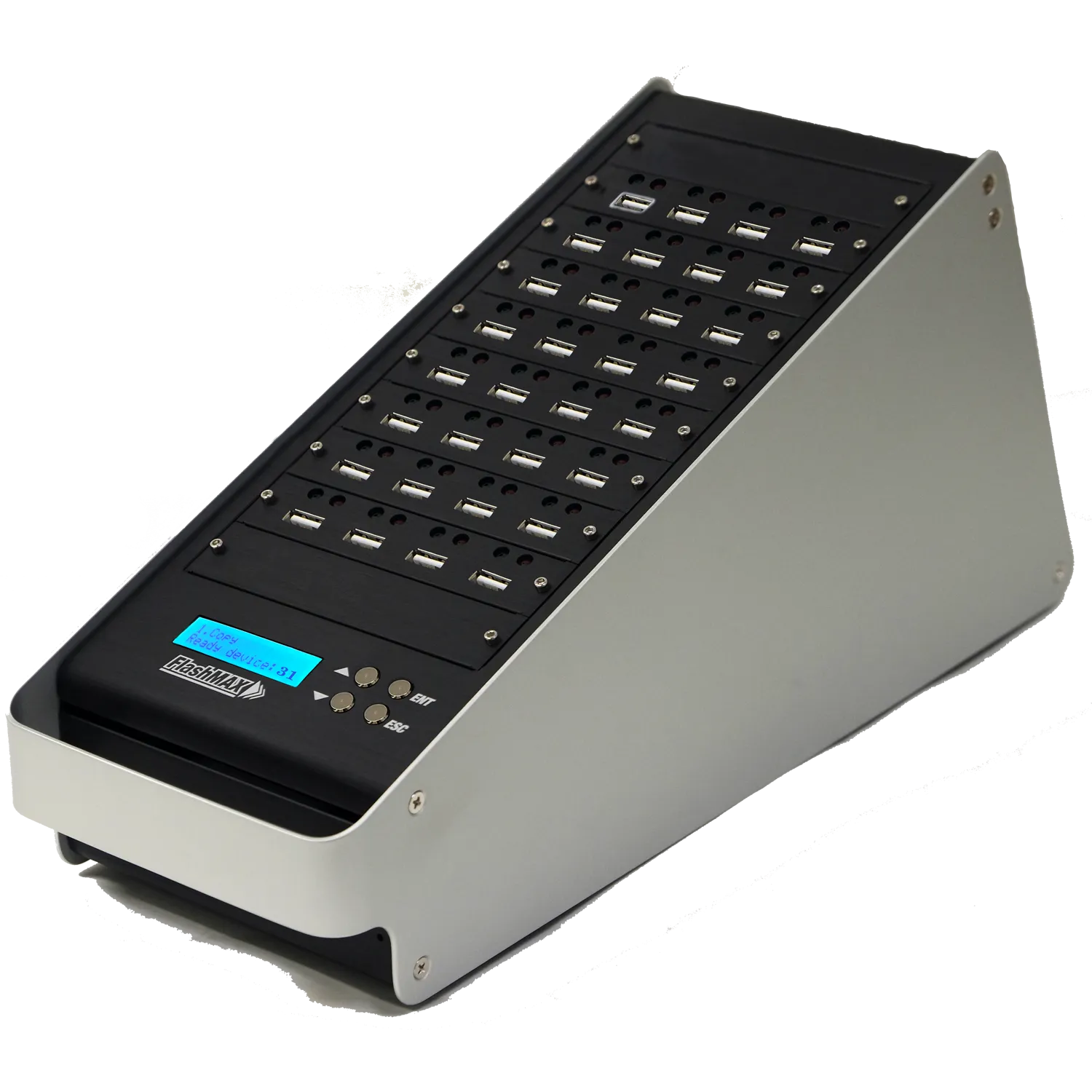 1 to 31 FlashMax USB Duplicator - Standalone Flash Memory Mass Storage Class Copier & DoD Compliant Eraser