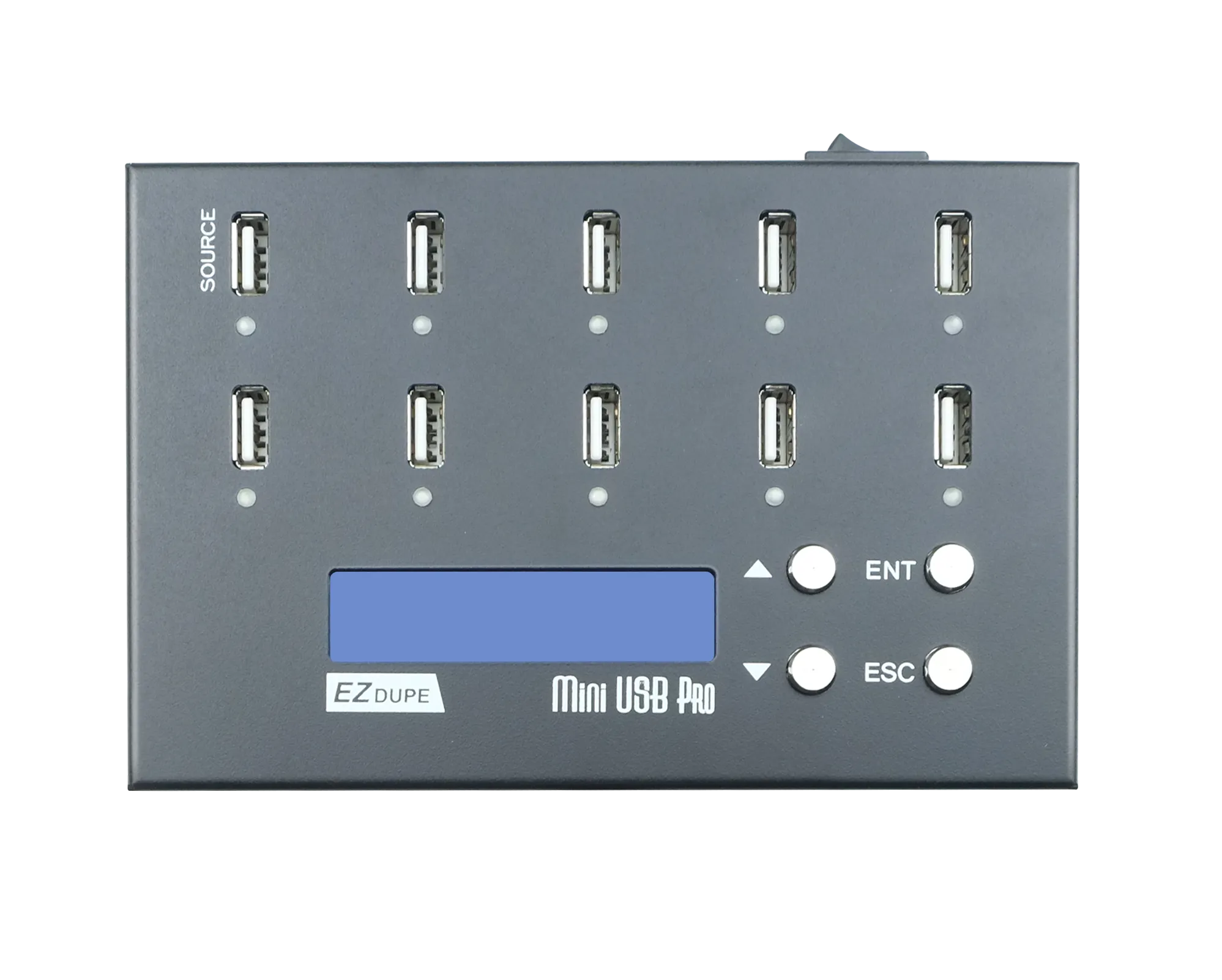 1 to 9 USB Duplicator - Flash Media Compact Cloner & Eraser (MiniUSB Pro) DM-FU0-10V09B