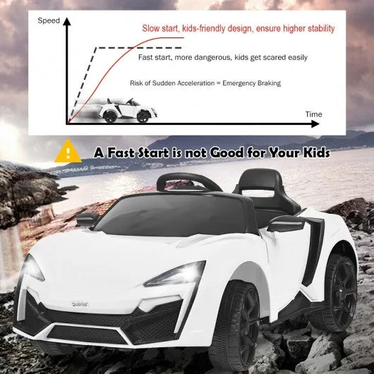 12V 2.4G RC Electric Vehicle with Lights-White