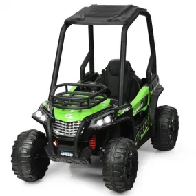 12V Kids RC Electric Ride On Off-Road UTV Truck with MP3 and Light-Green