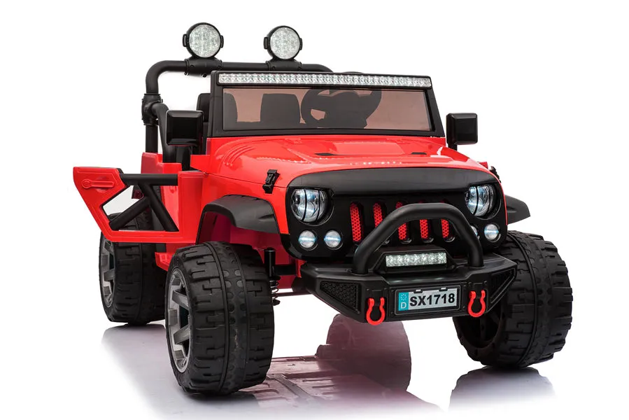 12V Rapid Jeep Ride On Red