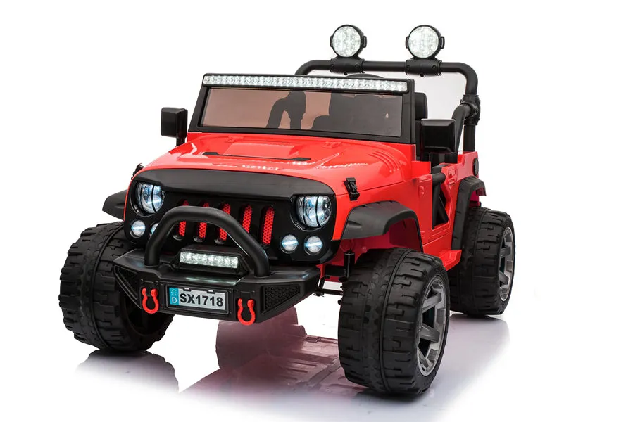 12V Rapid Jeep Ride On Red