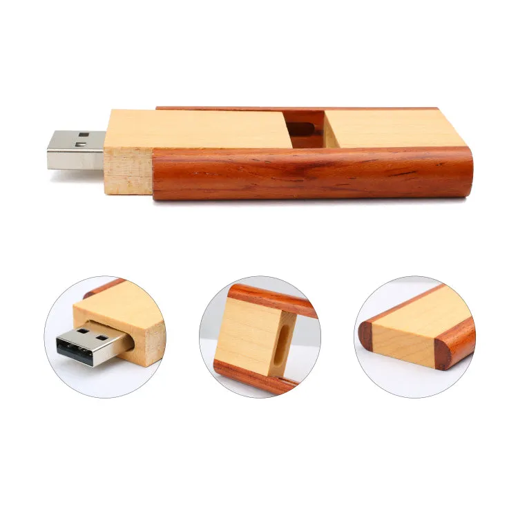 32 GB USB Flash Drive Wooden Case Veni Vidi Vici Inscription