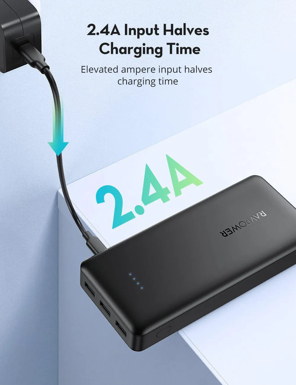 32000mAh 3-Port USB Power Bank Charger