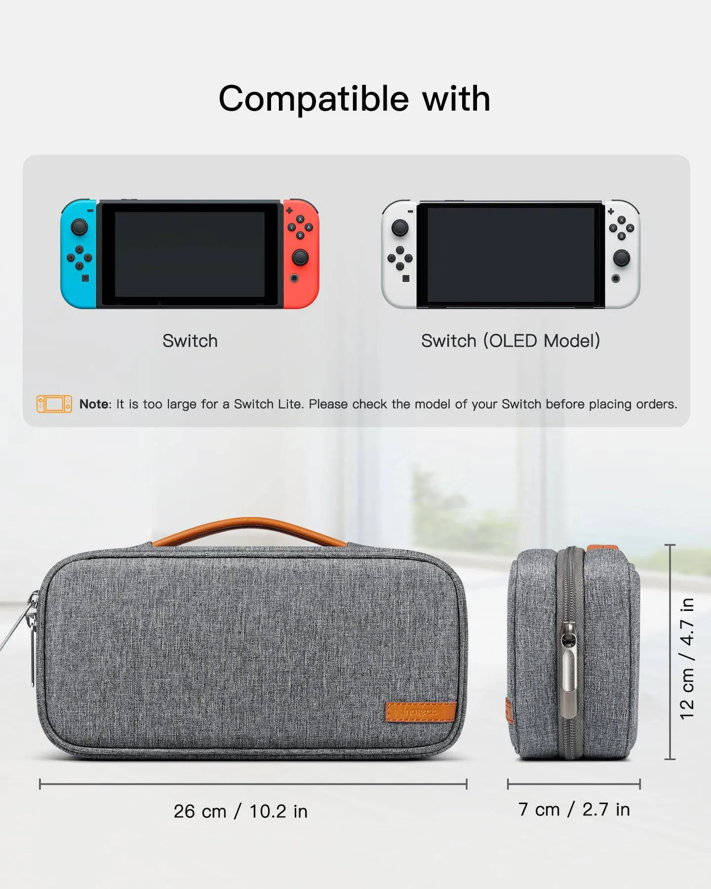 360° Protective Storage Organizer Carrying Case for Nintendo Switch, AB03003