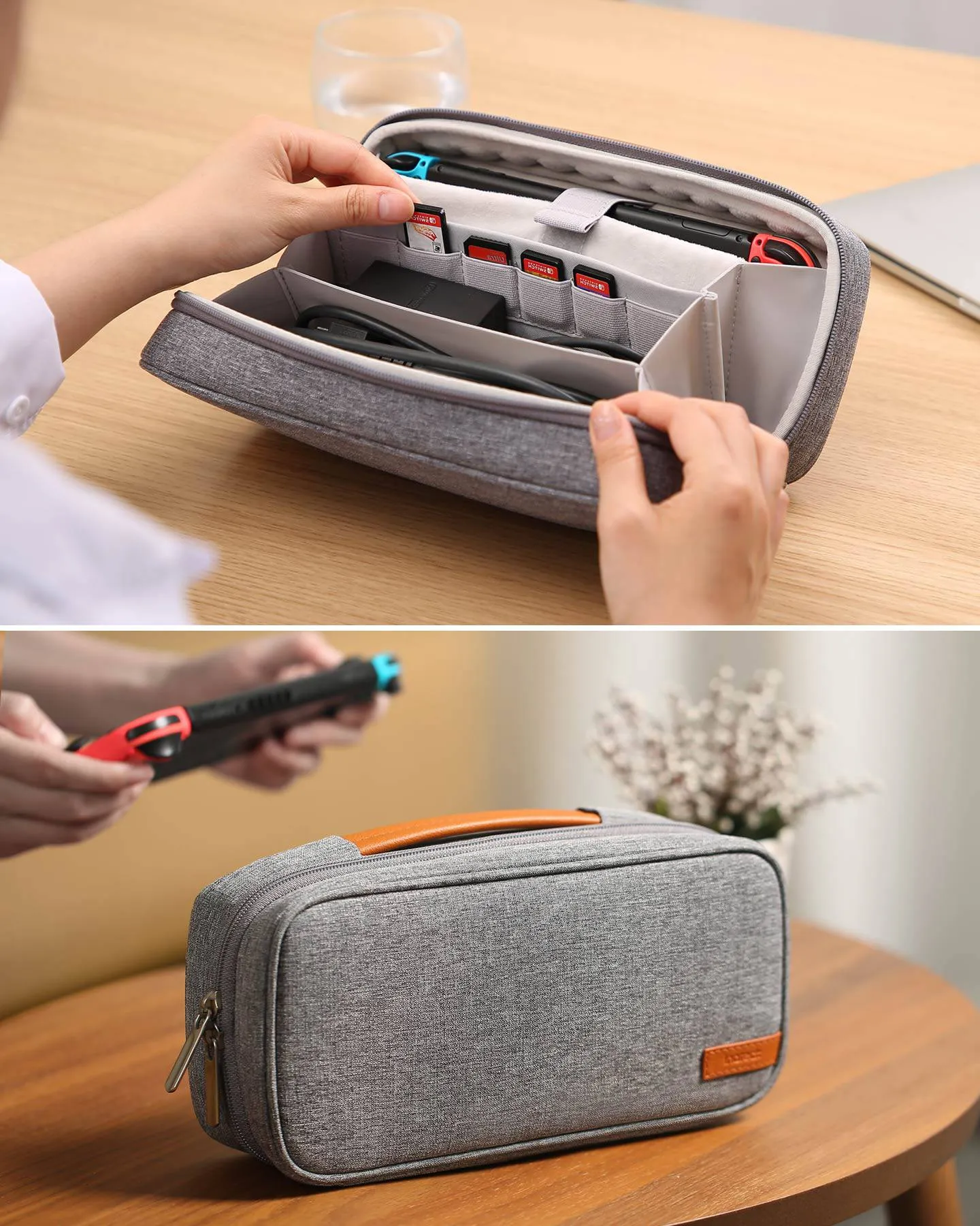 360° Protective Storage Organizer Carrying Case for Nintendo Switch, AB03003