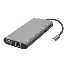 4smarts 8-i-1 USB-C Multiport Adapter - Grå