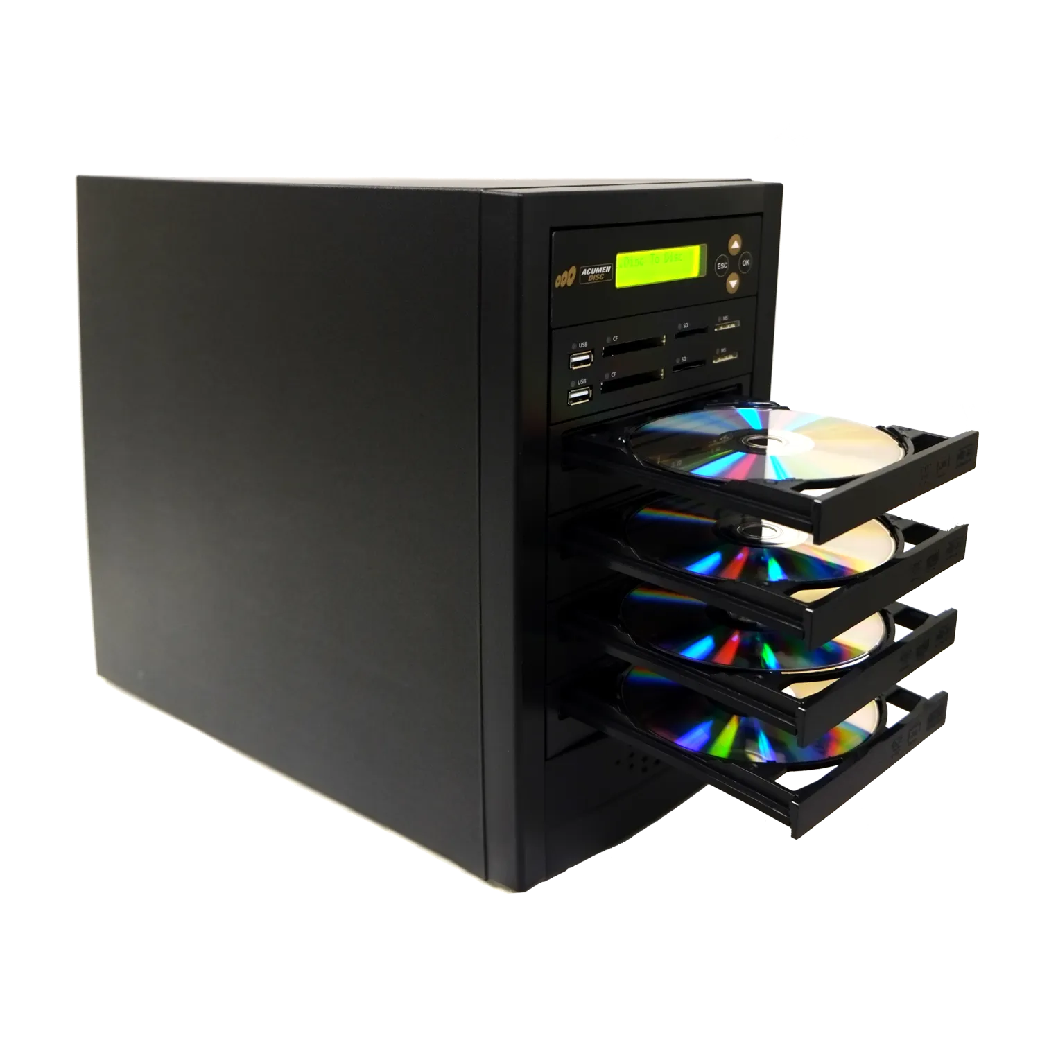 Acumen Disc 1 to 3 CrossOver Media & DVD Duplicator - Bi-Directional Multimedia Flash Memory Back-Up (CF SD MS USB) & Multiple Discs Copier (AD03-MMP)