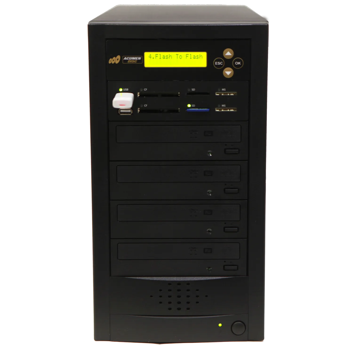 Acumen Disc 1 to 3 CrossOver Media & DVD Duplicator - Bi-Directional Multimedia Flash Memory Back-Up (CF SD MS USB) & Multiple Discs Copier (AD03-MMP)