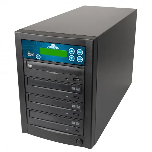 Acumen Disc USB to 3 Disc Duplicator - Flash Media / Disc to Multiple Discs (DVD/CD) Copier Tower System (AD03-USATA)