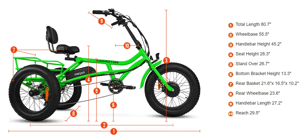 AddMotor 750W MOTAN M-360 Semi-Recumbent Trike Beach Electric Bike