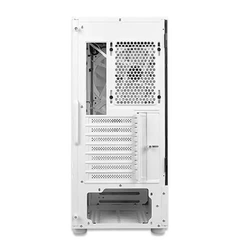 Antec NX410 Gaming PC Case w/ Glass Window, ATX, 3 x ARGB Fans, LED Control Button, Mesh Front, White