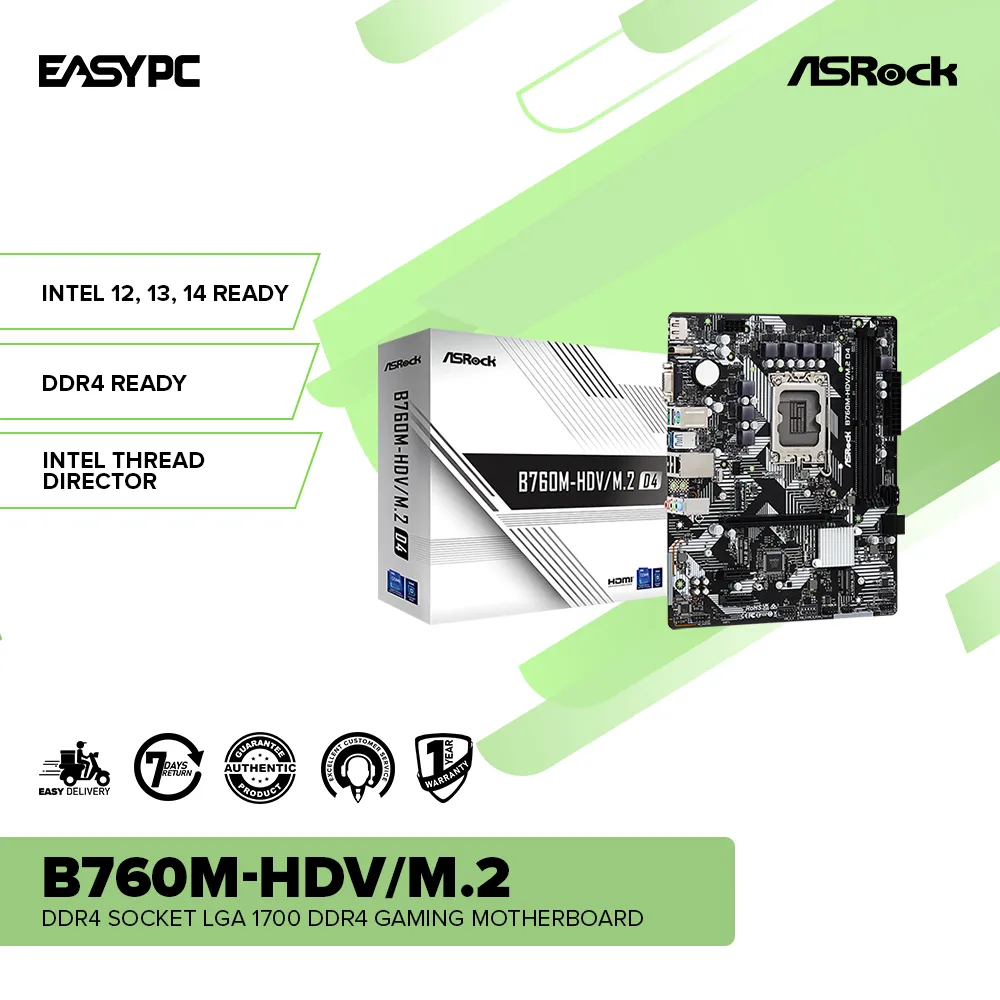 Asrock B760M-HDV/M.2 DDR4 Socket LGA 1700 Ddr4 Gaming Motherboard