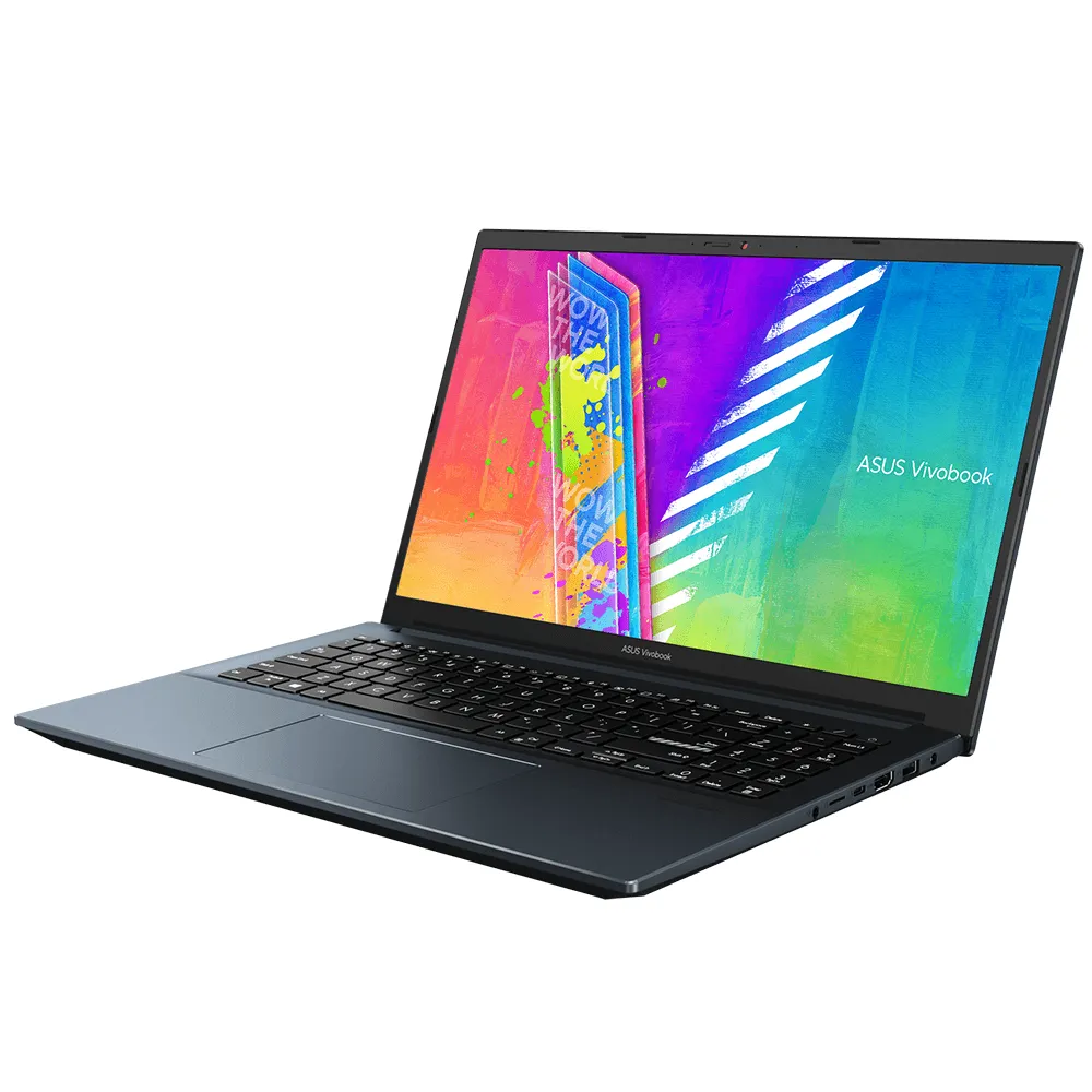 Asus VivoBook Pro 15 D3500QC-OLED007W Laptop (AMD Ryzen 7-5800H - 16GB Ram - M.2 NVMe 512GB - Nvidia RTX 3050 4GB - 15.6 Inch OLED FHD - Win11) - Quiet Blue