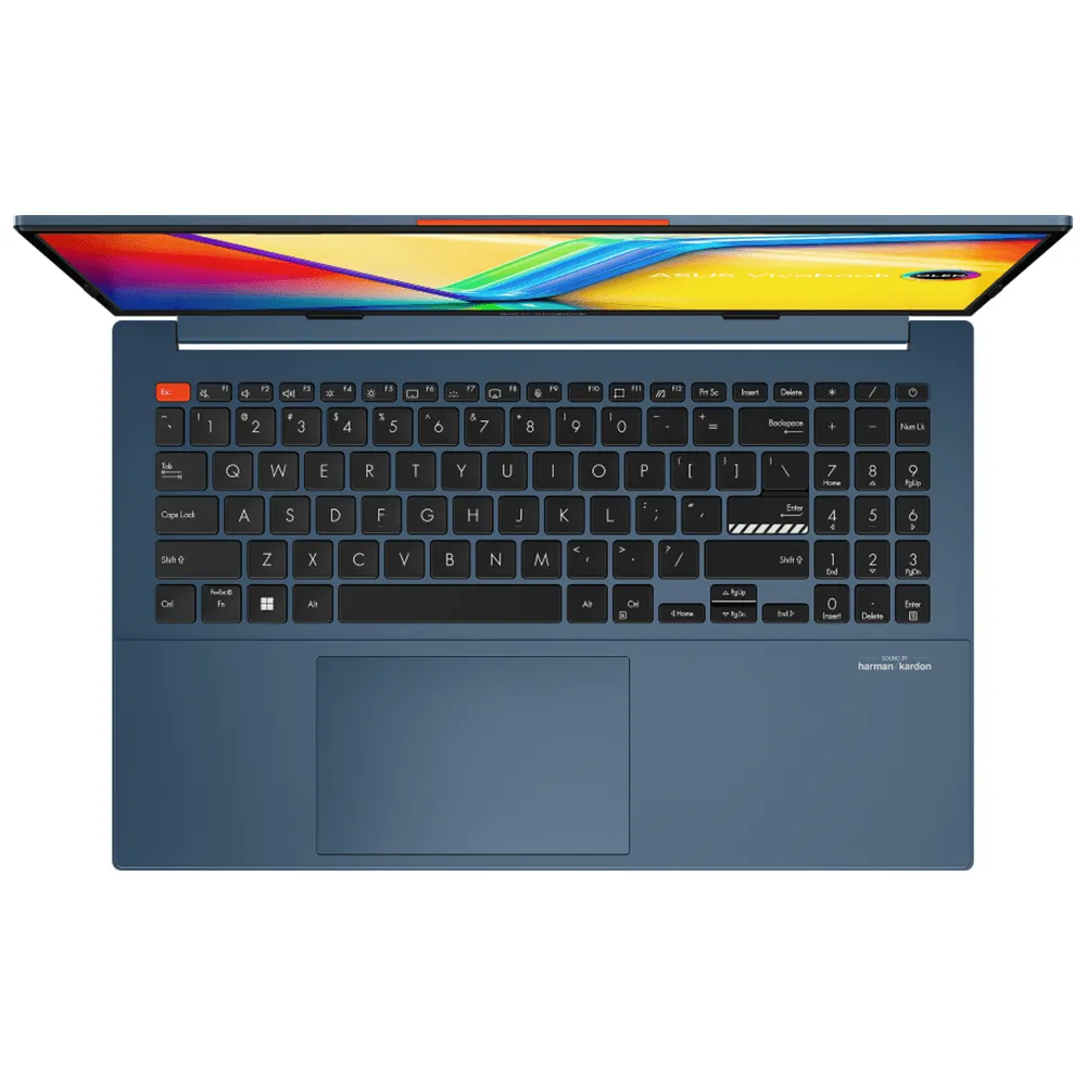 Asus VivoBook S 15 OLED K5504VA-MA007W Laptop (Intel Core i7-13700H - 16GB Ram - M.2 NVMe 512GB - Intel Iris Xe Graphics - 15.6 Inch 2.8K OLED 120Hz - Win11) - Solar Blue