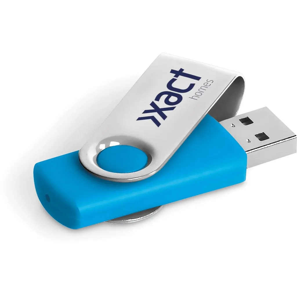 Axis Glint Flash Drive - 8GB - Cyan