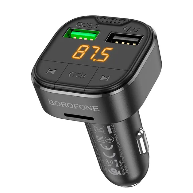 Borofone BC43 18w QC3.0 IN-Car Audio Wireless FM Transmitter