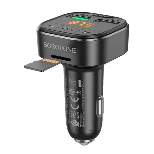 Borofone BC43 18w QC3.0 IN-Car Audio Wireless FM Transmitter