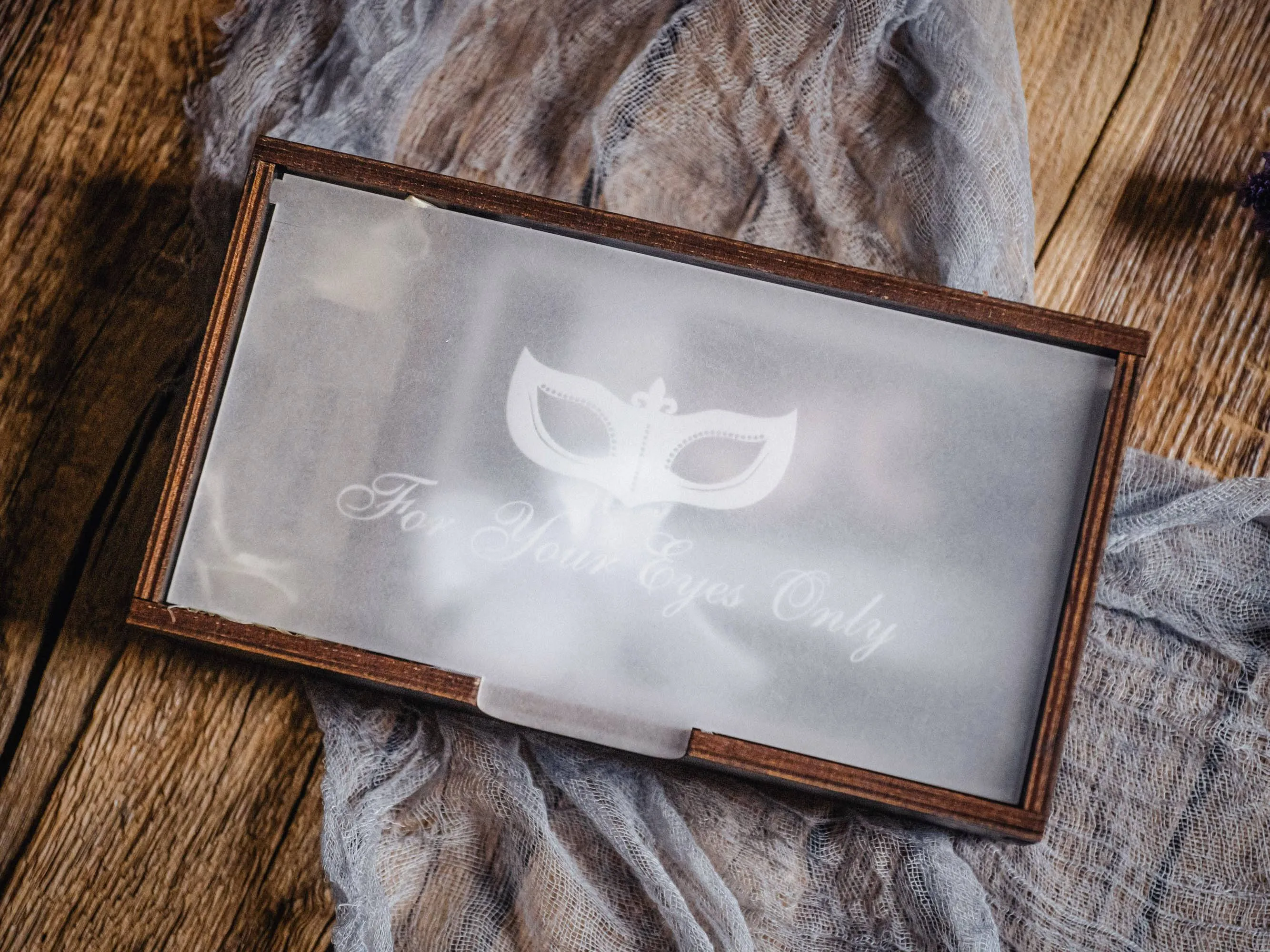 Boudoir Photo Box - "For Your Eyes Only" Engraved Keepsake