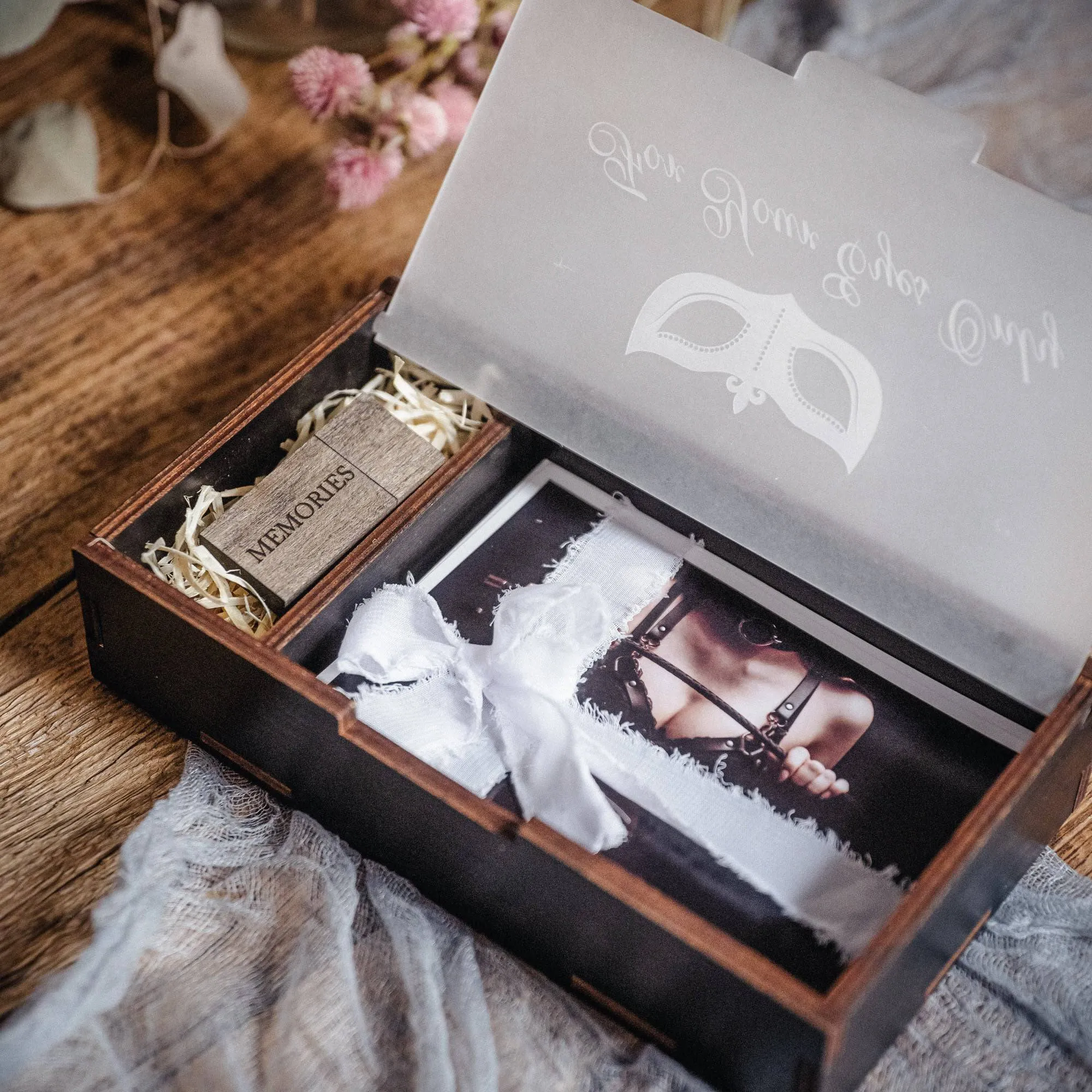 Boudoir Photo Box - "For Your Eyes Only" Engraved Keepsake