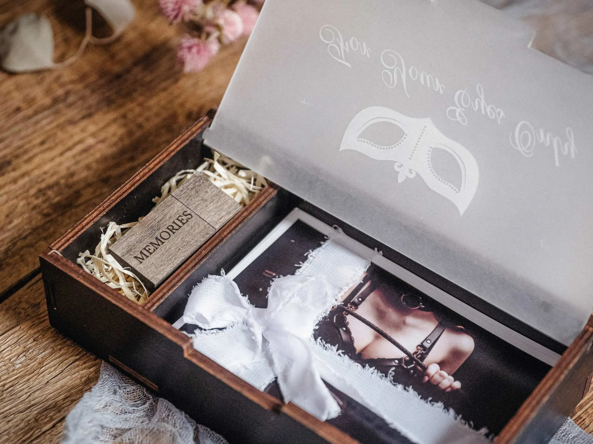 Boudoir Photo Box - "For Your Eyes Only" Engraved Keepsake