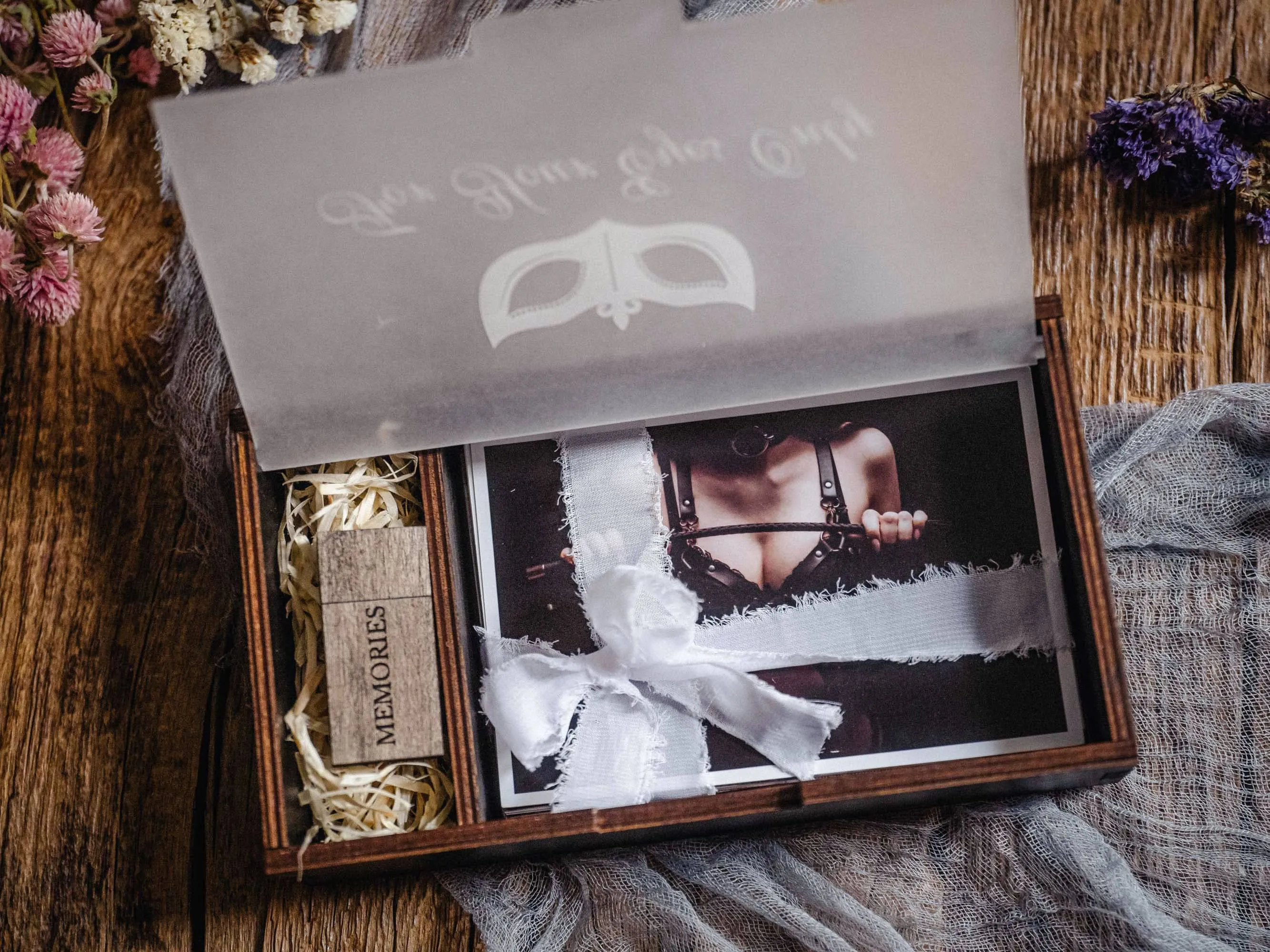 Boudoir Photo Box - "For Your Eyes Only" Engraved Keepsake