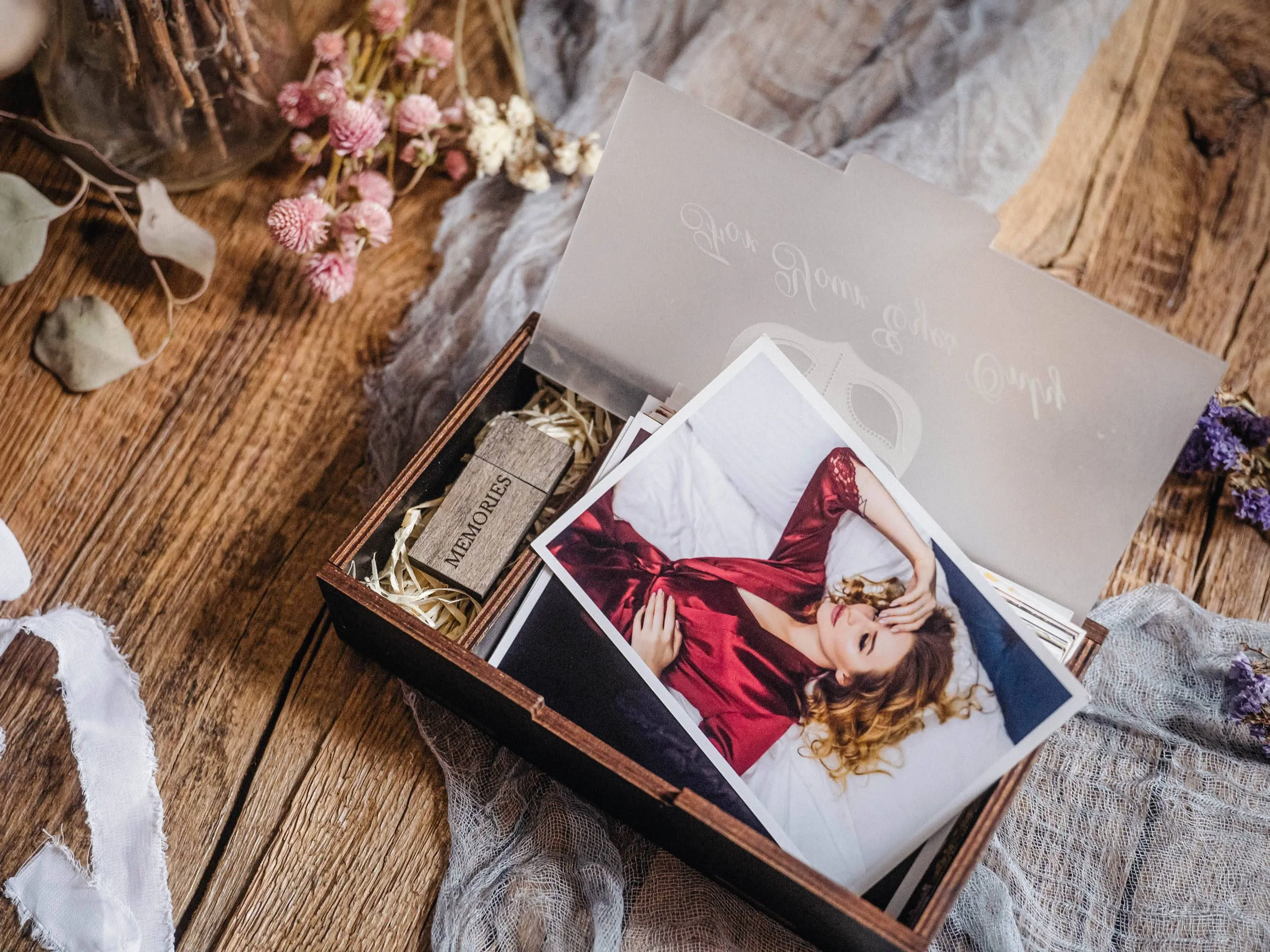 Boudoir Photo Box - "For Your Eyes Only" Engraved Keepsake