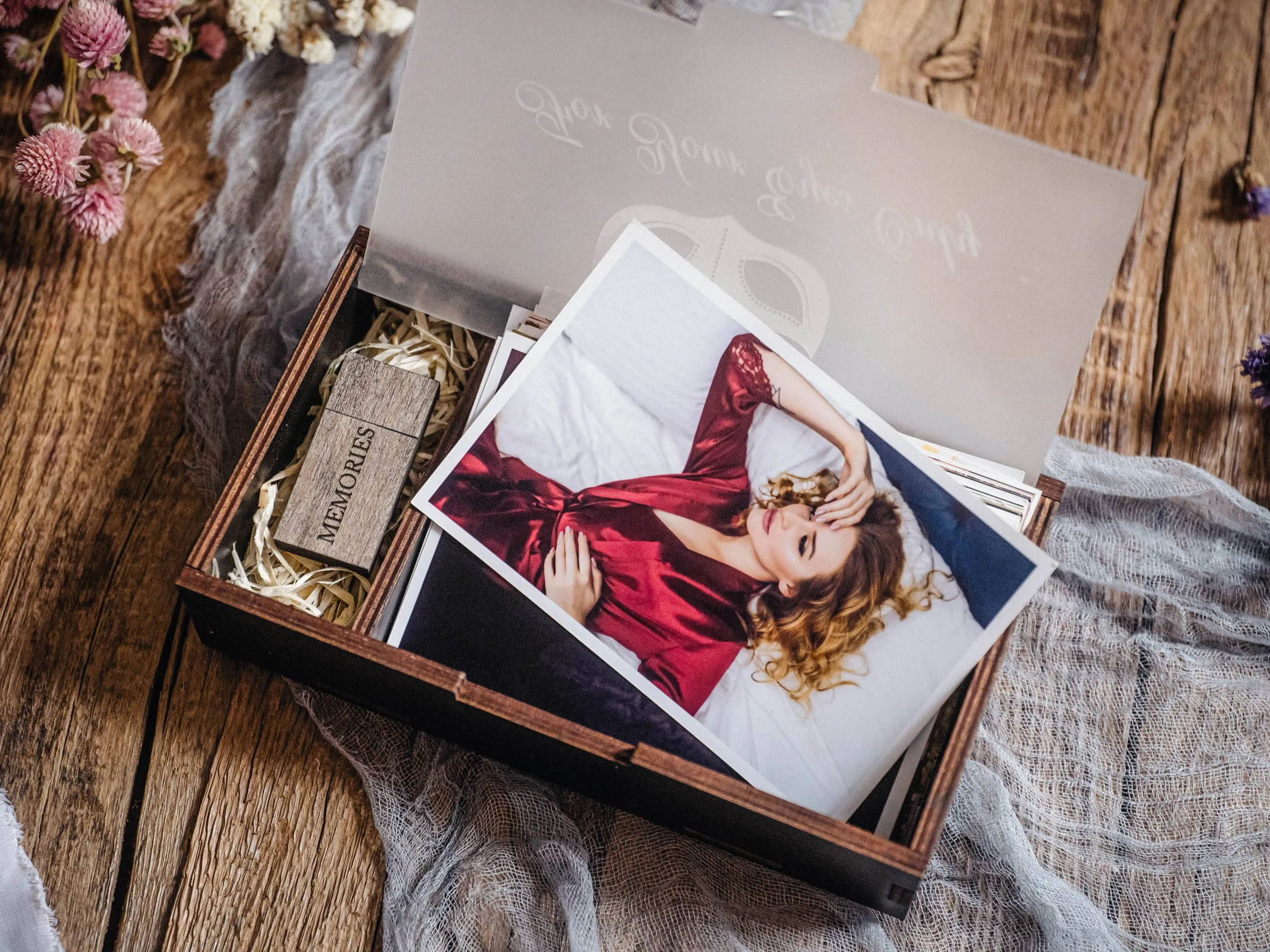 Boudoir Photo Box - "For Your Eyes Only" Engraved Keepsake