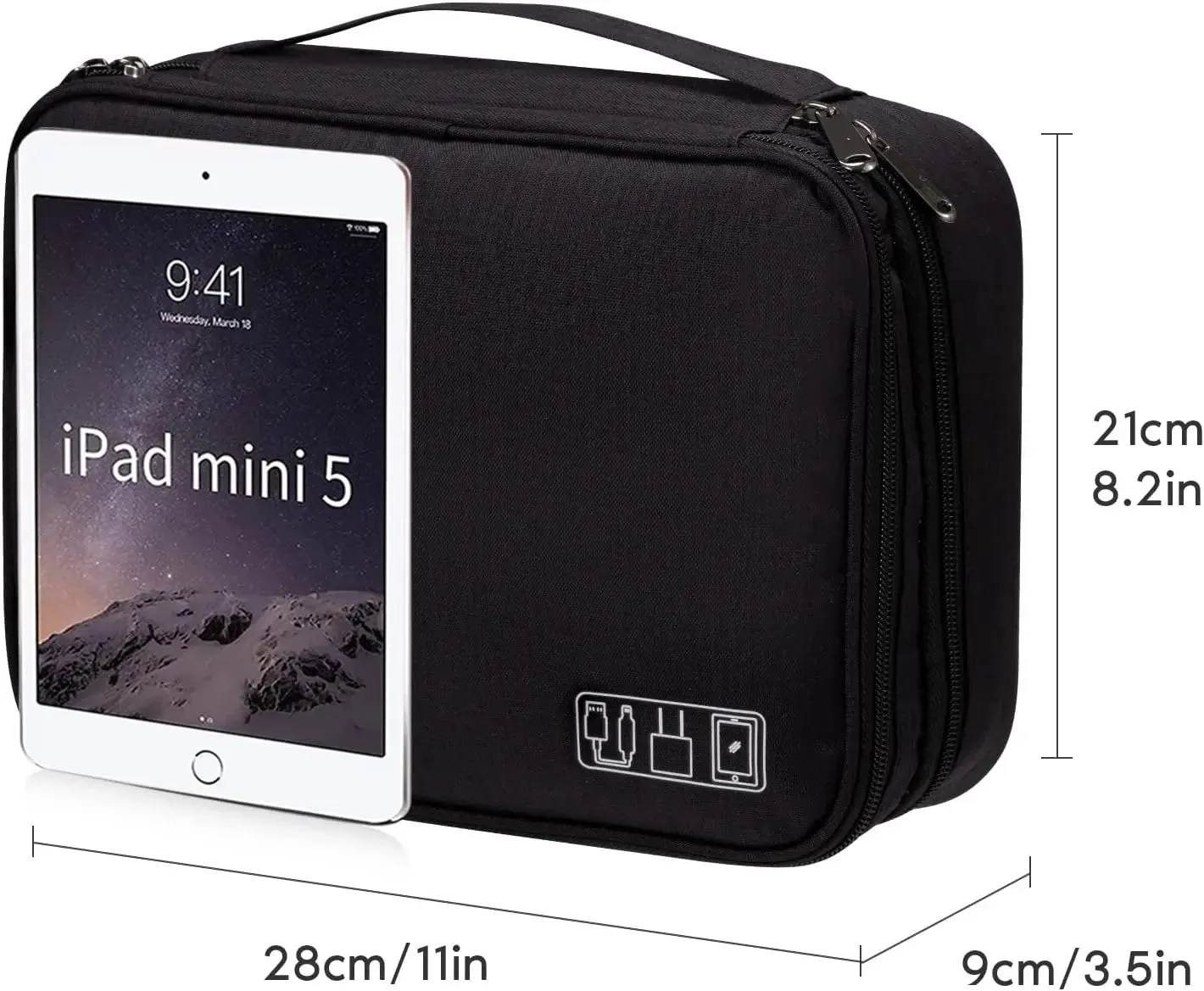 Cable Storage Bag Waterproof Digital Electronic Organizer Portable USB Data Line Charger Plug Storage Bag Travel Cable Organizer