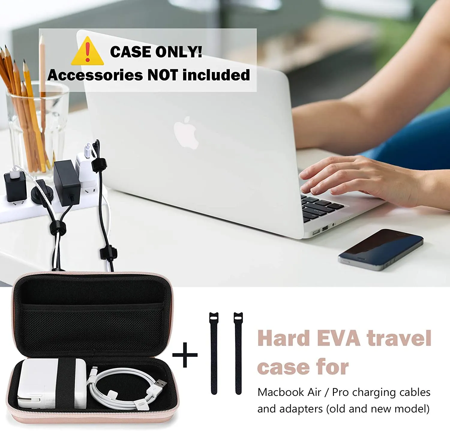 (CASE ONLY) Carrying Case for MacBook Air / Pro Power Adapter | ProCase