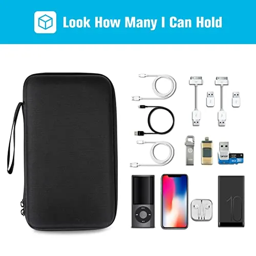 (CASE ONLY) Hard Travel Tech Organizer Case for Electronics Accessories | ProCase