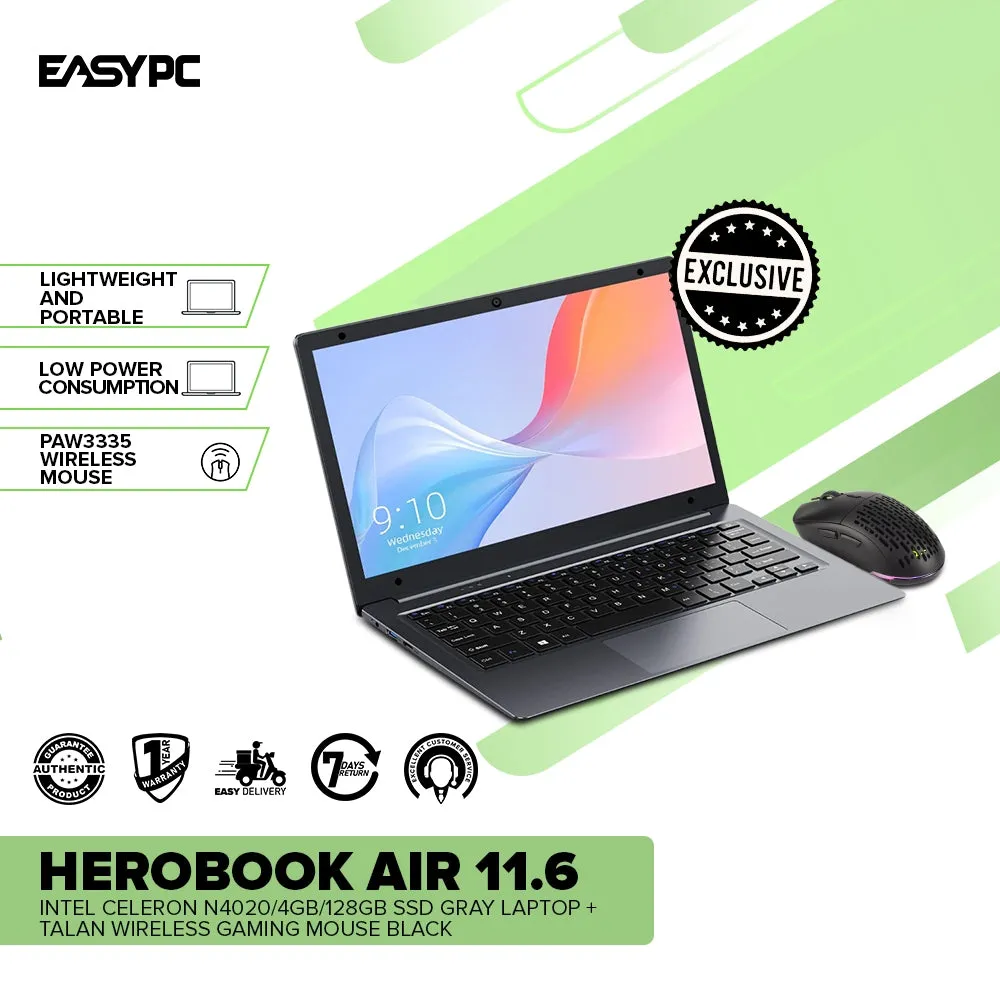 CHUWI HeroBook Air 11.6 Laptop   RAKK Talan Wireless Gaming Mouse Black