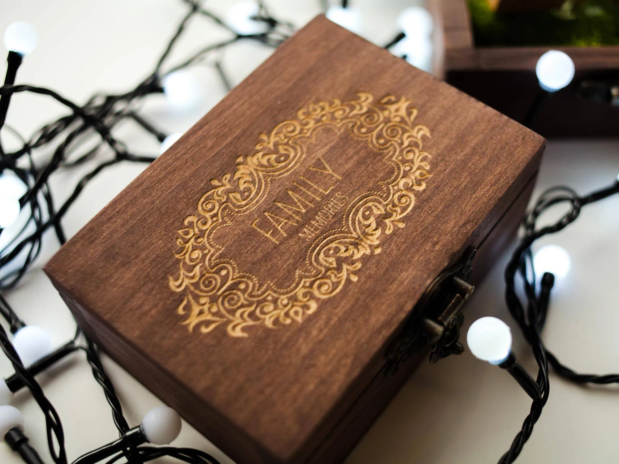 Custom Wooden USB Box with USB Drive (option)