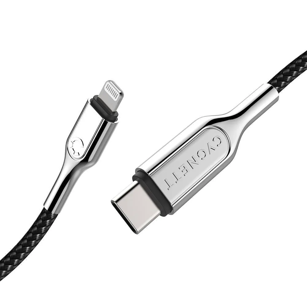 Cygnett Armoured Lightning to USB-C Cable 10cm -  Black