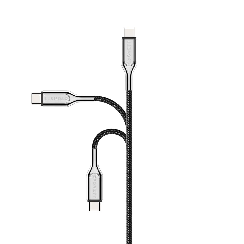 Cygnett Armoured Lightning to USB-C Cable 10cm -  Black