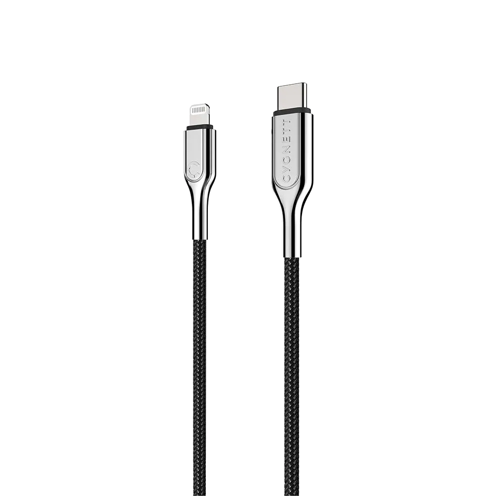 Cygnett Armoured Lightning to USB-C Cable 10cm -  Black