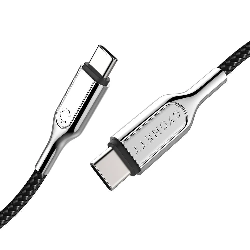 Cygnett Armoured USB-C to USB-C (USB 2.0) Cable - Black 1m