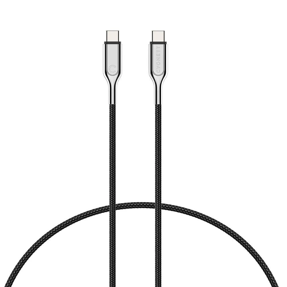 Cygnett Armoured USB-C to USB-C (USB 2.0) Cable - Black 1m