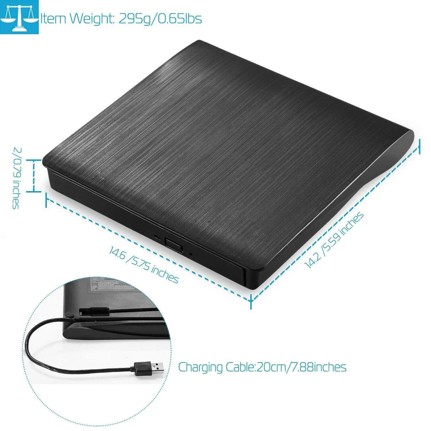 External CD DVD Drive USB 3.0 Slim