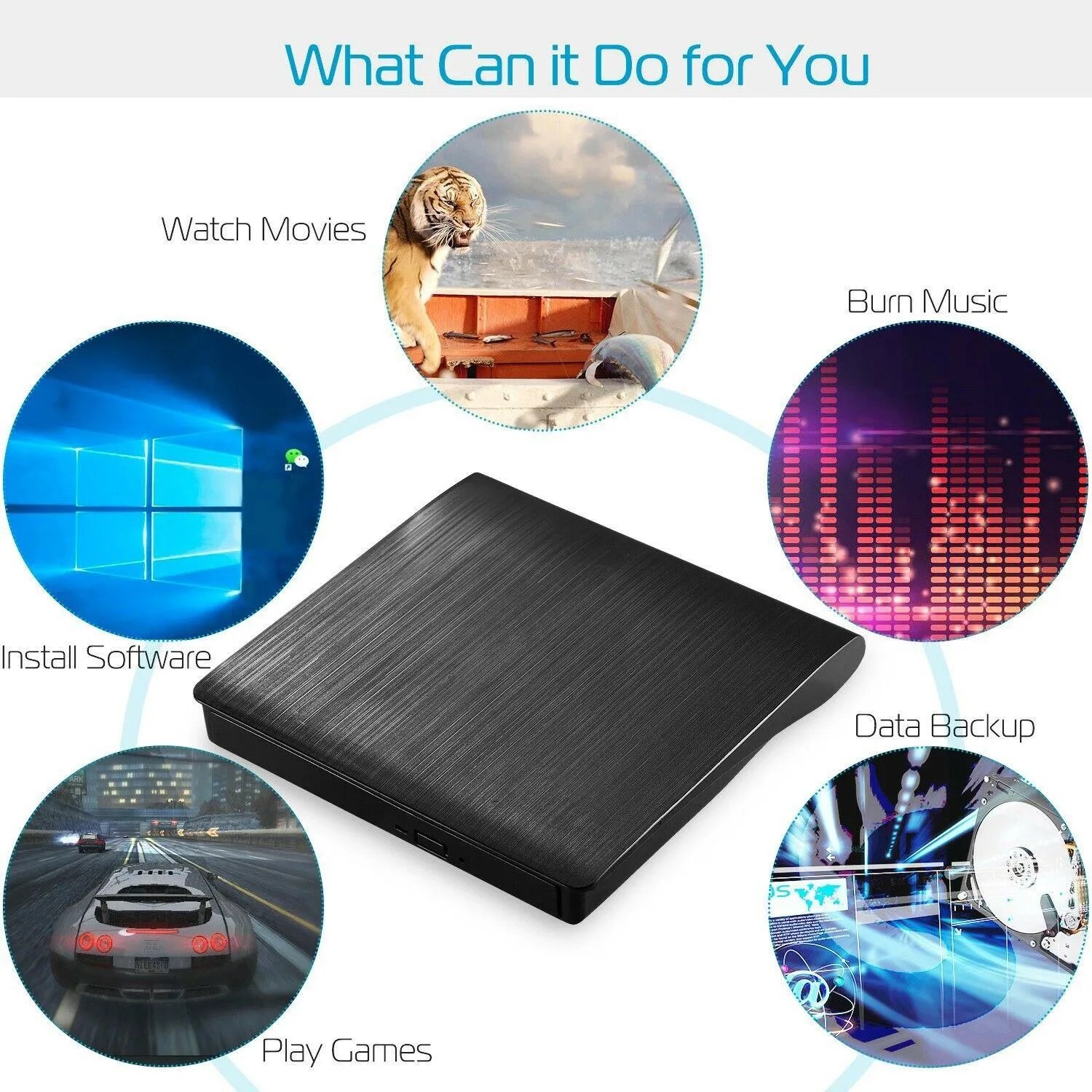 External CD DVD Drive USB 3.0 Slim