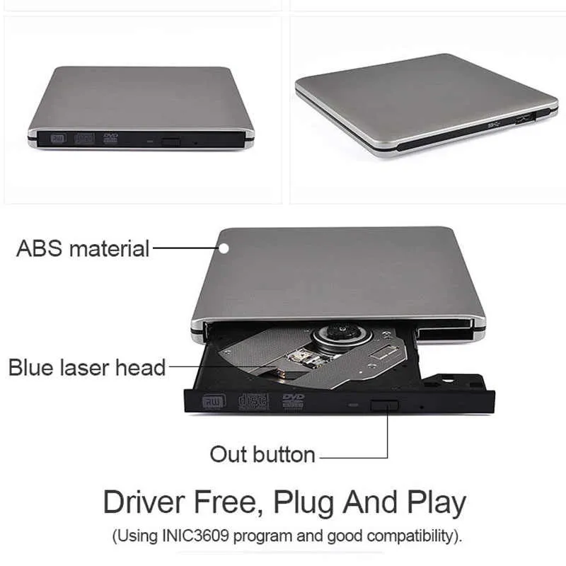 External Dvd writer usb 3.0 Super Slim Drive