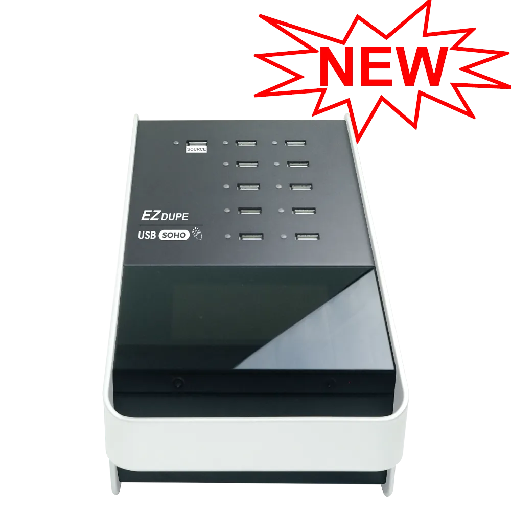 EZ DUPE 1 to 10 USB Duplicator - Multiple Flash Drive Mass Storage Memory Card Copier & Eraser (SOHO USB)