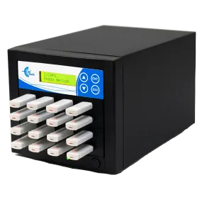 EZ Dupe Xtreme USB Duplicator - 1 to 15 Flash Media Storage Cloner EZDXUSB15T (3 year Warranty)