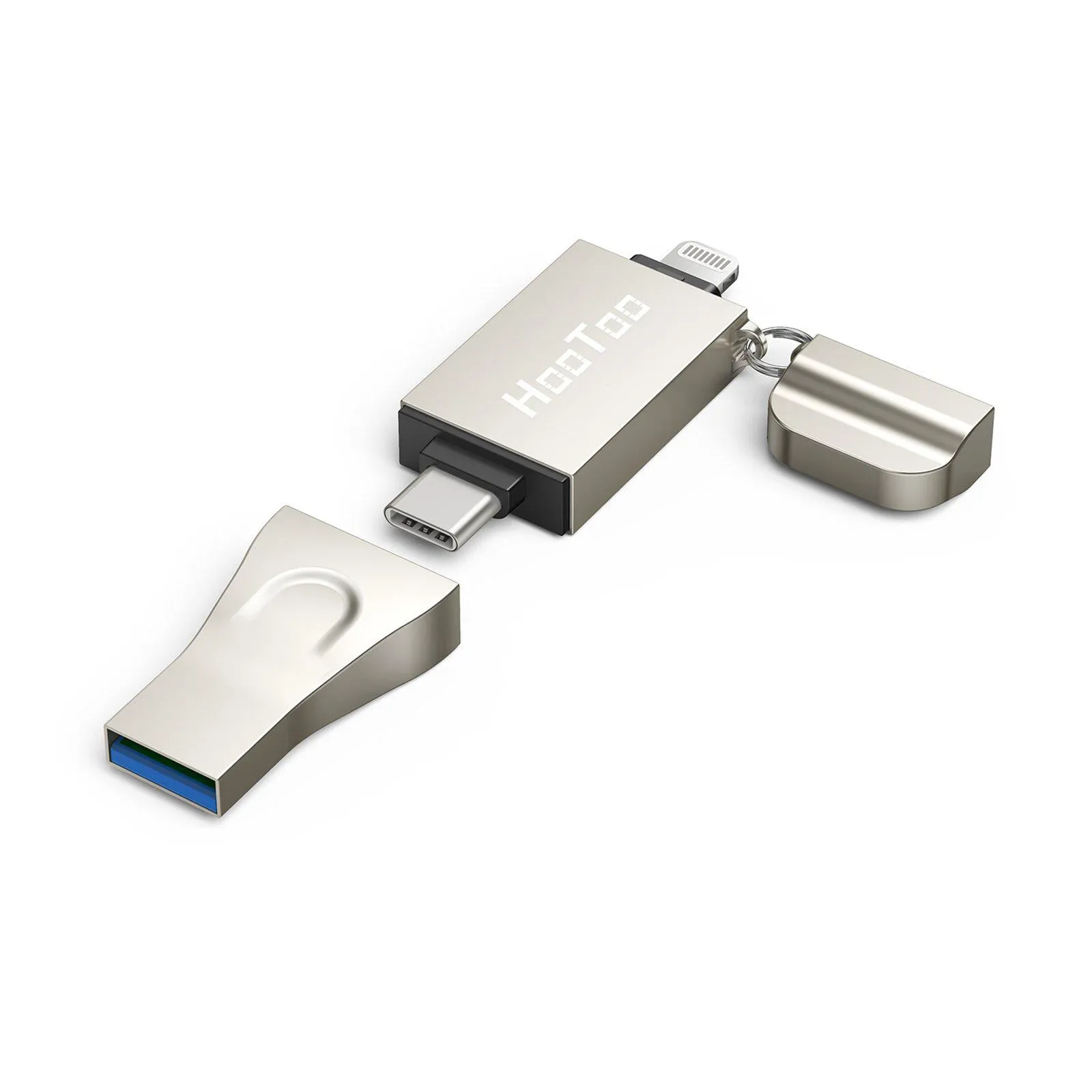 HooToo Flash Drive 3 in 1 External Drive, USB 3.1 Memory Backup Stick