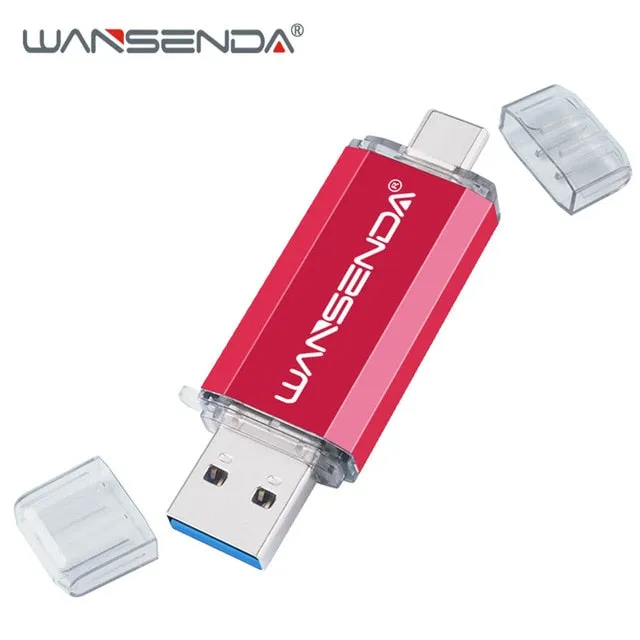 Hotsale WANSENDA OTG USB Flash Drive Type C Pen Drive 512GB 256GB 128GB 64GB 32GB 16GB USB Stick 3.0 Pendrive for Type-C Device