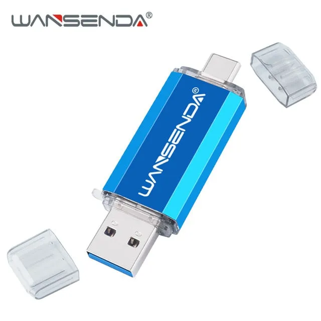 Hotsale WANSENDA OTG USB Flash Drive Type C Pen Drive 512GB 256GB 128GB 64GB 32GB 16GB USB Stick 3.0 Pendrive for Type-C Device