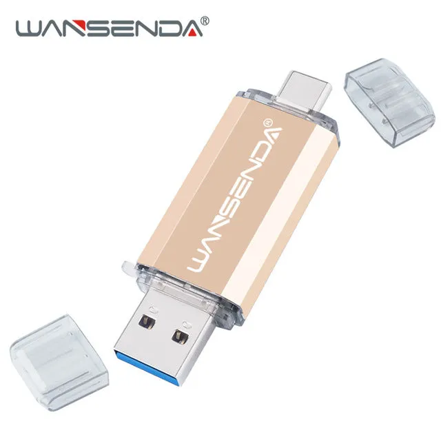 Hotsale WANSENDA OTG USB Flash Drive Type C Pen Drive 512GB 256GB 128GB 64GB 32GB 16GB USB Stick 3.0 Pendrive for Type-C Device