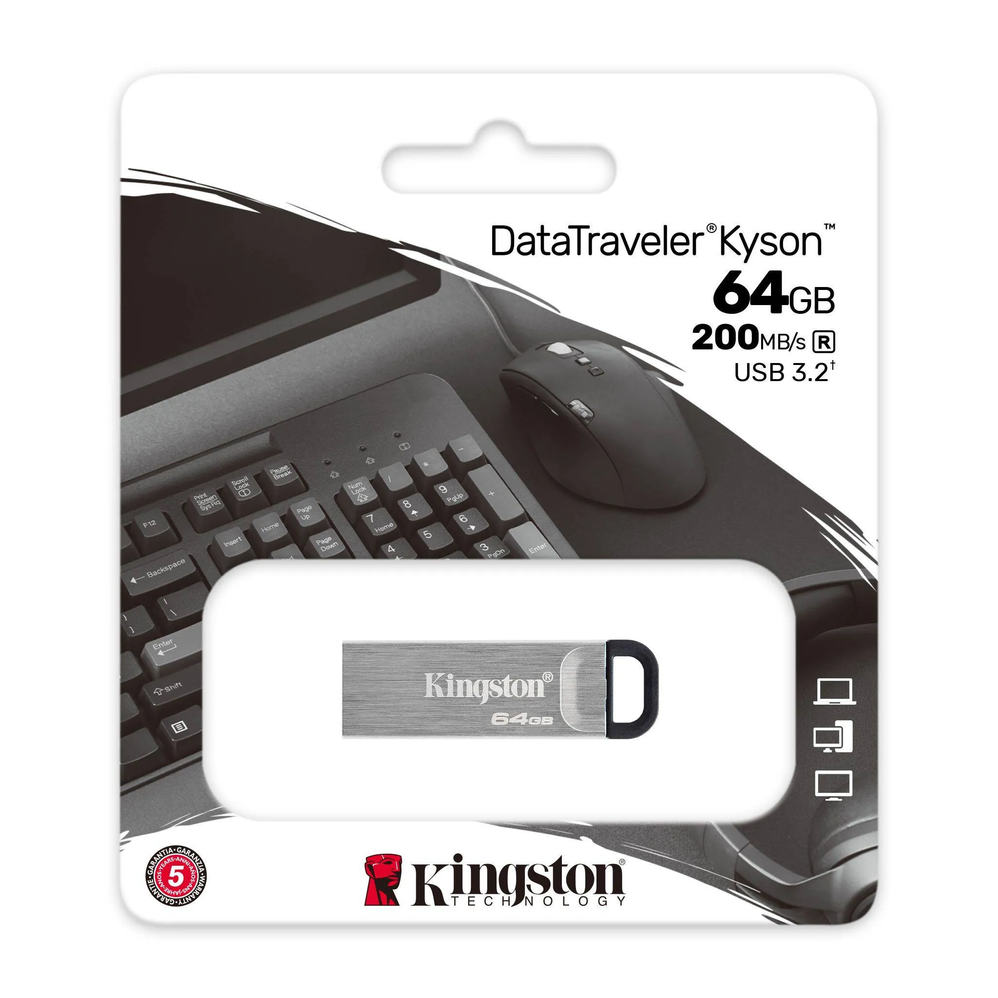 Kingston DataTraveler Kyson DTKN USB 3.2 Pendrive Flash Drive (32GB/64GB/128GB/256GB)