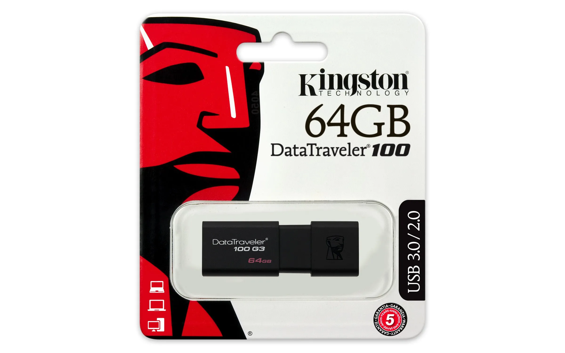 Kingston DataTraveler100 64GB USB 3.1 Flash Drive