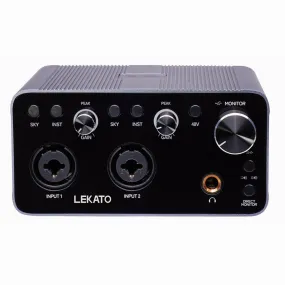 LEKATO SF2401 Audio Interface Recording Streaming and Podcasting Hi-Fi Studio